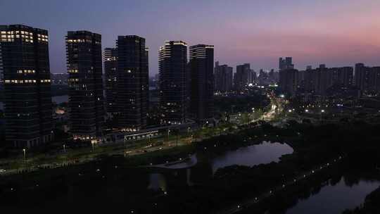 中国广东省佛山市佛山新城夜景