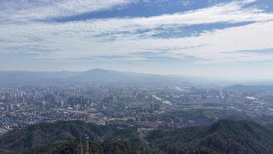 航拍湖南怀化城市大景