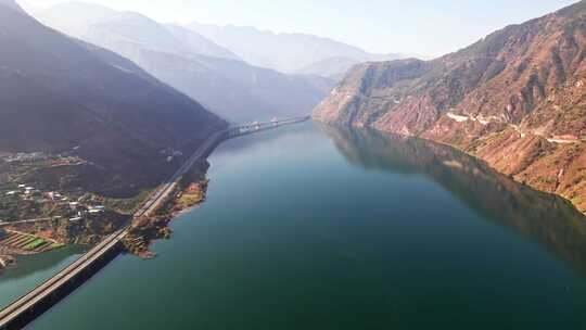 京昆高速雅西高速段观音岩大渡河大桥航拍
