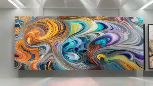 室内抽象艺术流动画作