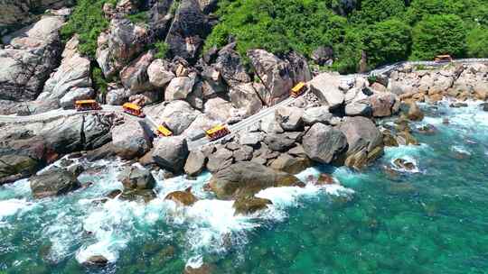 高视角航拍海南三亚海棠湾蜈支洲岛玻璃海