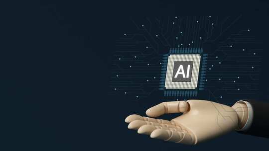 手掌和AI技术的革命视频素材模板下载
