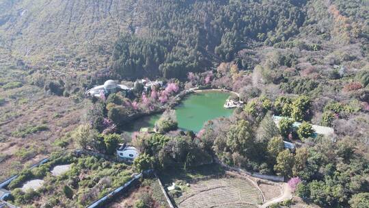 航拍大理蝴蝶泉景区