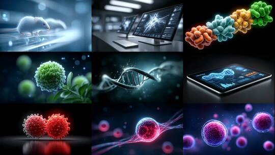 探索微观生命 基因细胞的奥秘高清在线视频素材下载