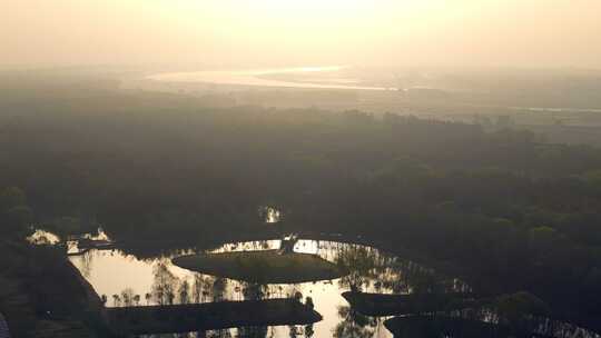 长江流域上海崇明西沙国家湿地公园视频素材模板下载