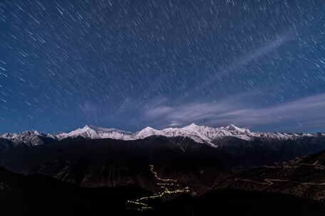 藏区风光：梅里雪山 星轨延时