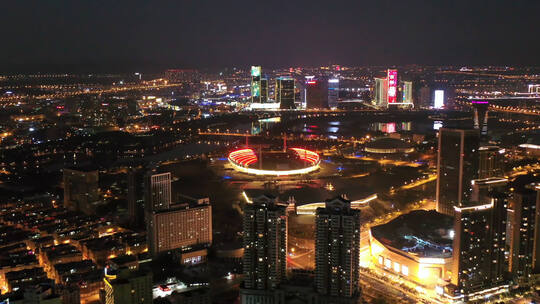 义乌城市夜景航拍 合集