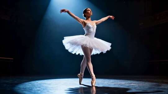 芭蕾舞演员舞台舞蹈表演