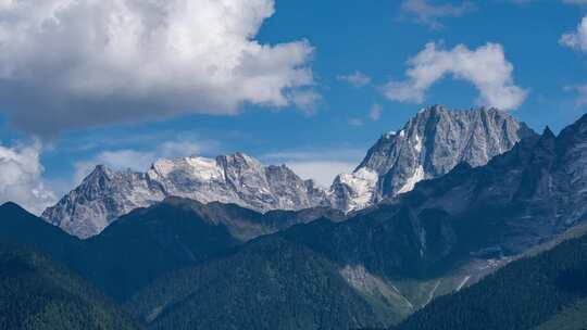 西藏林芝雪山森林延时