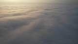 清晨大自然云海之上穿云航拍高清在线视频素材下载