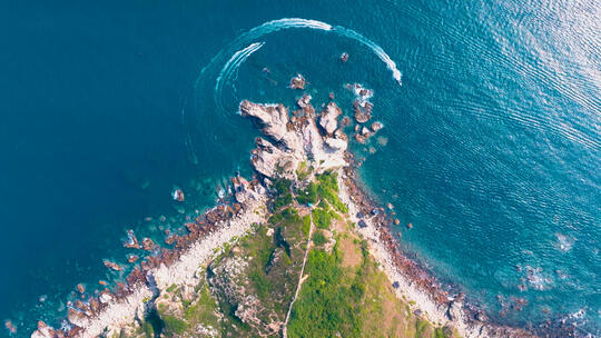 深圳大鹏半岛深圳天文台网红栈道海景航拍