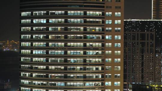 4K厦门鼓浪屿日光岩鹭江道夜景城市航拍