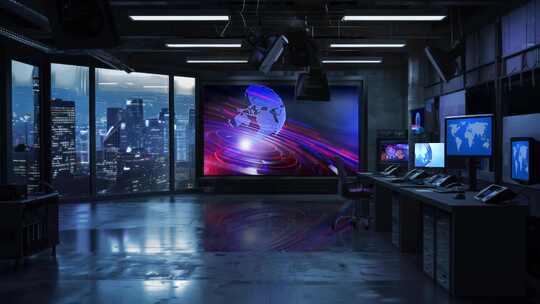 3D虚拟电视演播室新闻Ab1 29视频素材模板下载