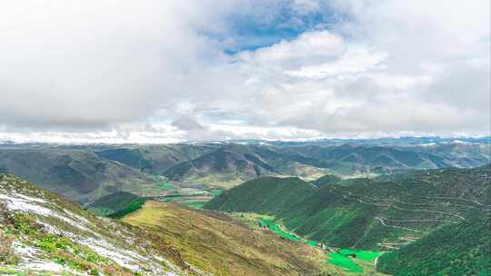 四川川西雪山高原山川云海延时