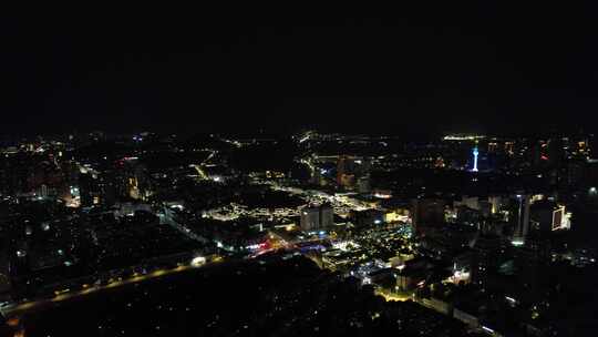 徐州城市夜景户部山航拍