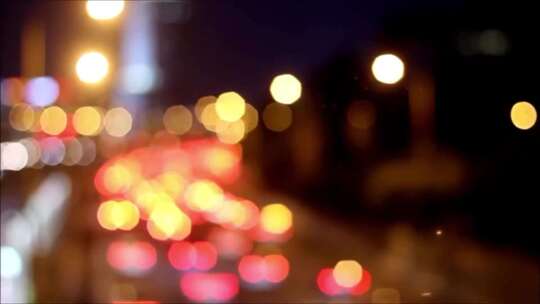 夜景城市车流、交通路网