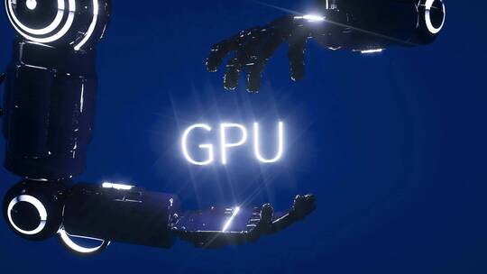 GPU机械臂科技感三维概念场景视频素材模板下载