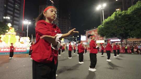 少儿武术功夫表演 城市民俗巡游