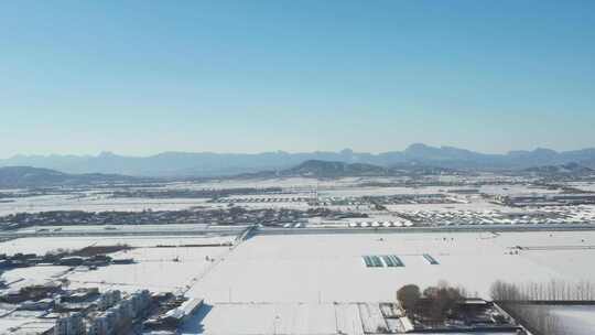 航拍雪景 唯美冬日空镜 立冬 冬至节气