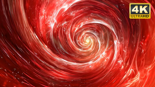 漩涡粒子特效红色背景