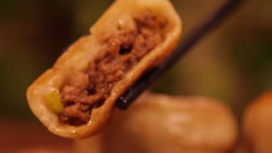北京小吃门钉肉饼 (5)视频素材模板下载