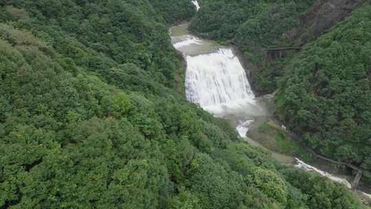 九龙漈瀑布 高山流水 自然风景 瀑布航拍