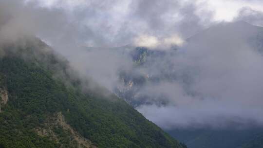 4K延时航拍阿坝九寨沟景区云海美景