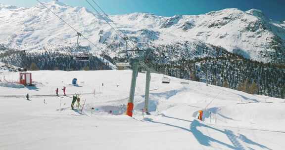 冬季，雪，斜坡，滑雪场