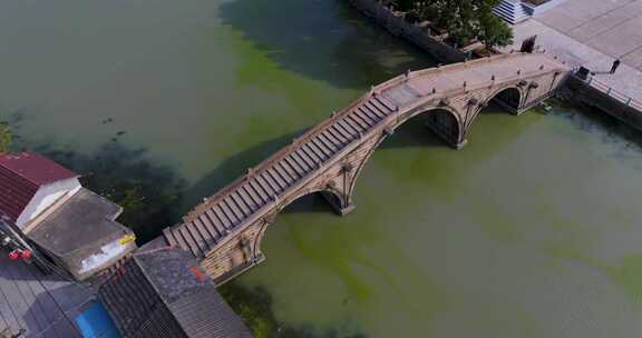 浙江湖州双林三桥高低空航拍