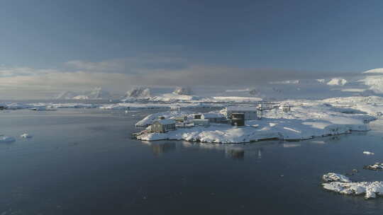 南极科学站Vernadsky基地慢动作空