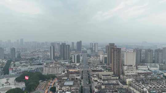 四川德阳大景德阳城市风光航拍