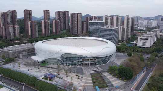 航拍广州国际体育演艺中心