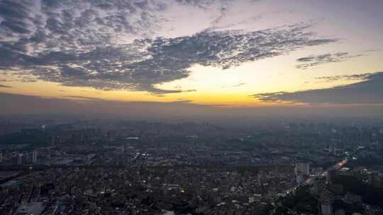 广东东莞城市大景航拍延时8K