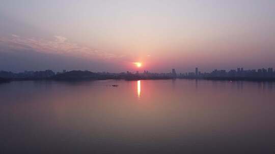 武汉东湖风景区航拍