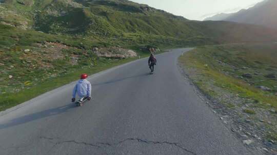 长板速降运动FPV航拍