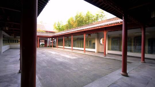 杭州西湖杭州孔庙人文古建筑4K实拍视频