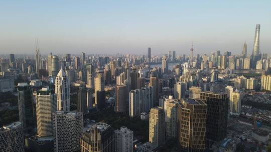 上海黄浦区人民广场新天地全景4K航拍视频素材模板下载