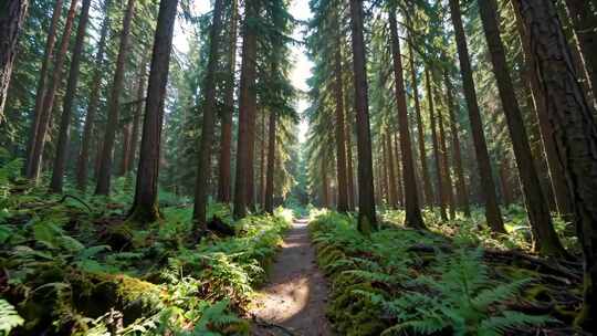 森林中的林间小道