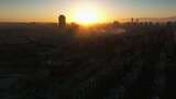 夕阳下的银川市高清在线视频素材下载