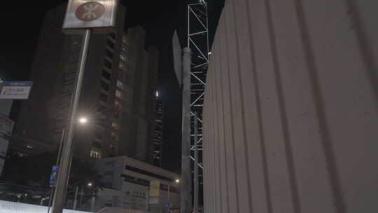 香港中银大厦夜景视频素材模板下载