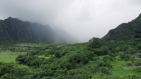 群山云海 河流村庄 人间仙境