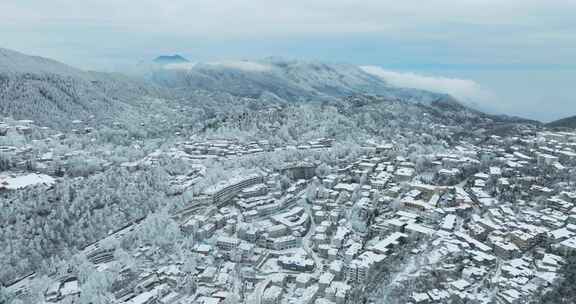 江西九江庐山风景区冬季雪景风光