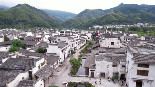 5.4k高清航拍宏村镇卢村景区