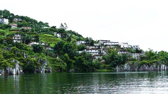 山水 河流 水流湍急视频素材模板下载