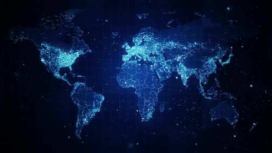 科技感世界地图展示素材