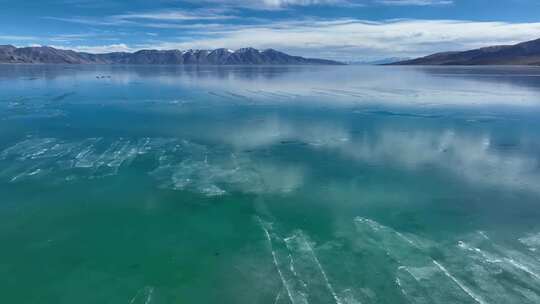 航拍西藏那曲当惹雍错圣湖风光视频素材模板下载