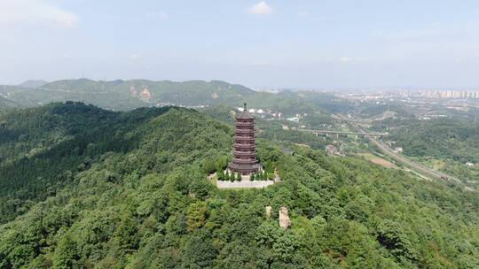 旅游景区湖南湘潭盘龙大观园4A景区航拍