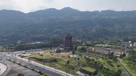 四川宜宾宜宾东楼地标建筑航拍