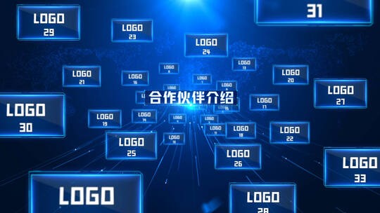 蓝色科技多LOGO