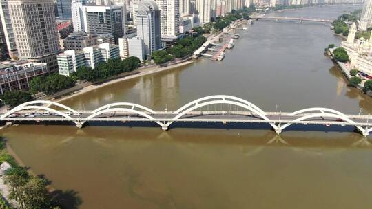 航拍福建福州解放大桥交通视频视频素材模板下载